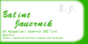 balint jauernik business card